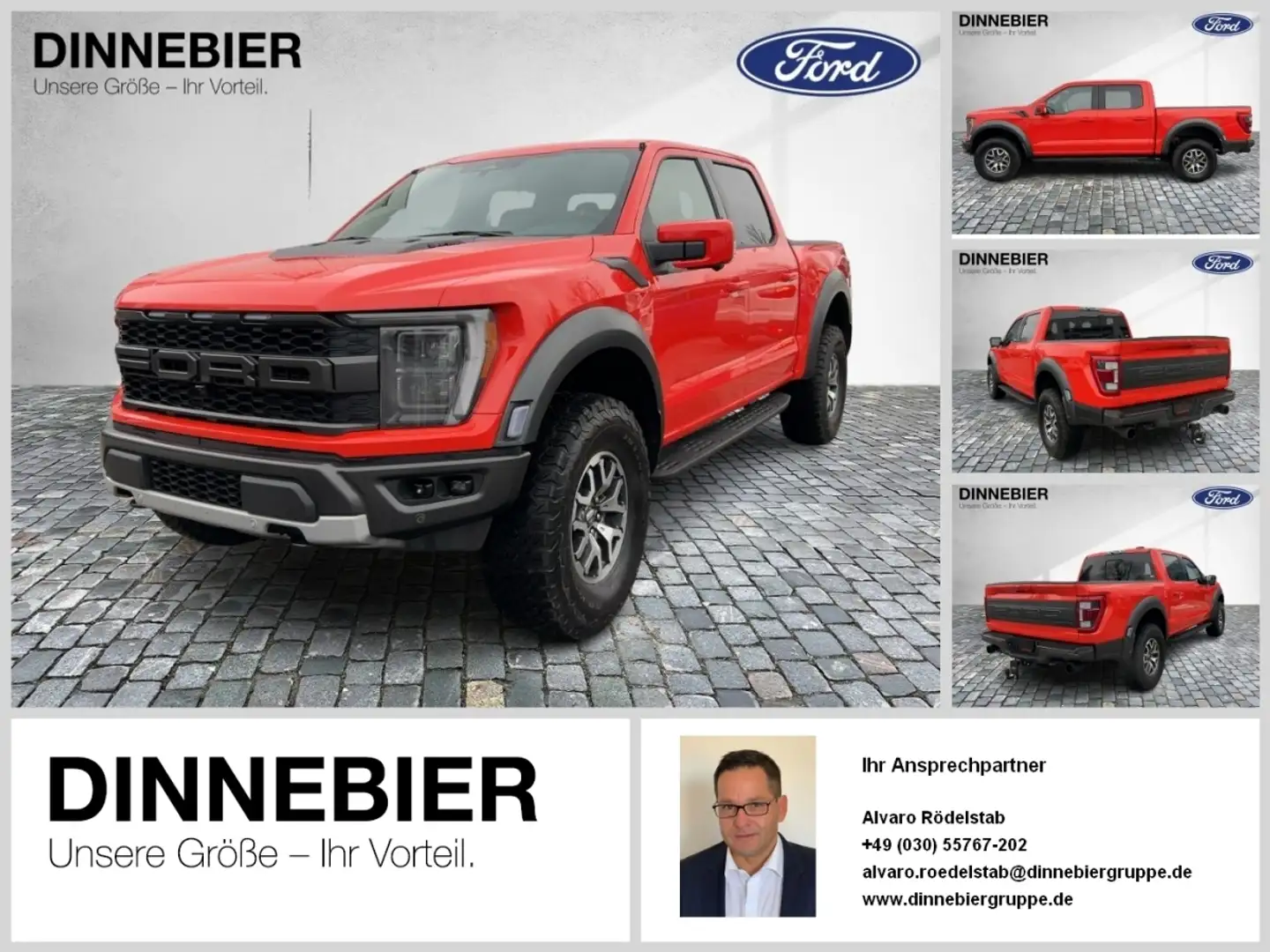 Ford F 150 F-150 RAPTOR LAUNCH EDITION*SUPERCREW*LEDER*PANORA Oranžová - 1