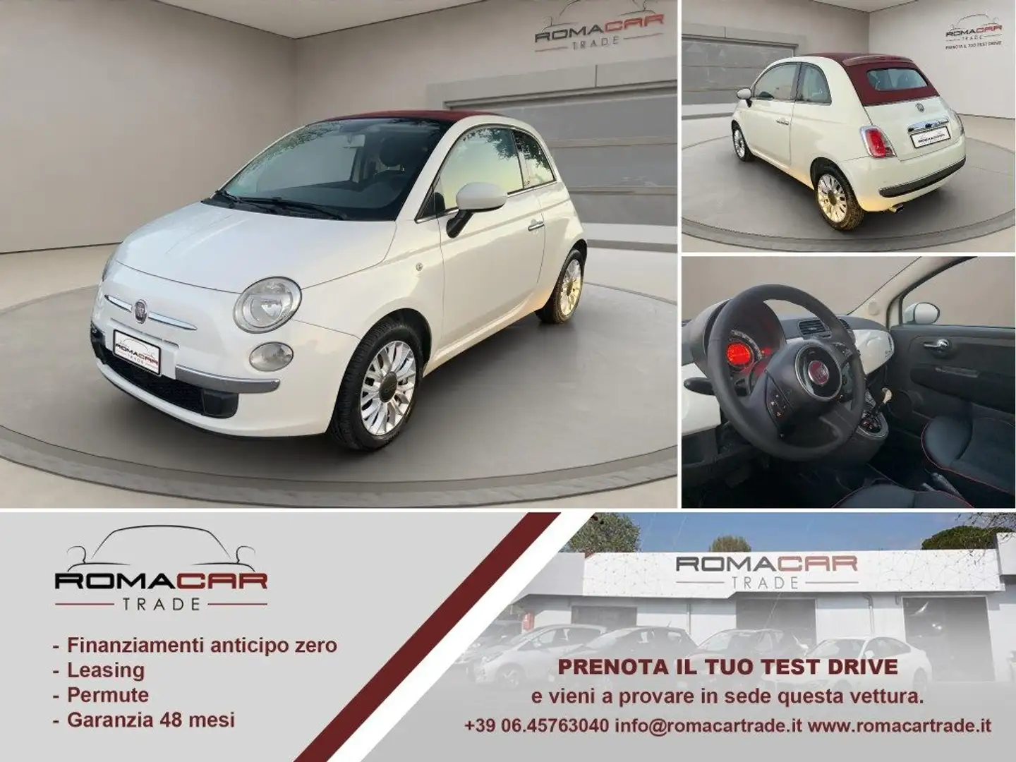Fiat 500C C 1.2 Lounge CAMBIO AUTOMATICO NEOPATENTATI Blanco - 1