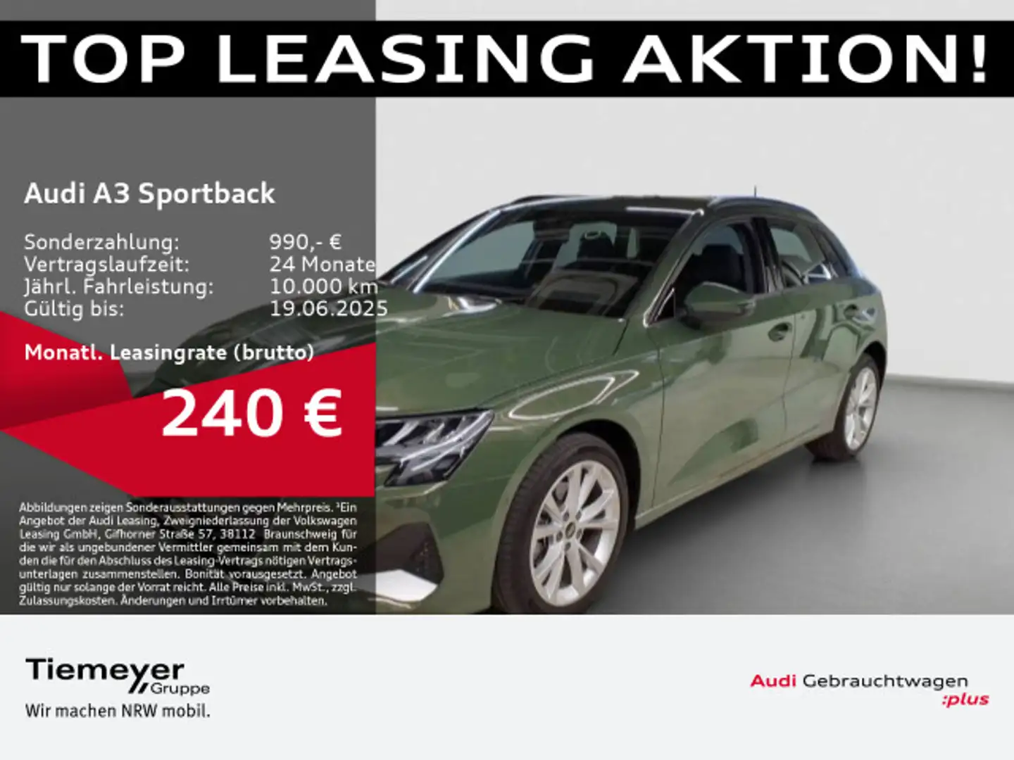 Audi A3 35 TFSI ADVANCED NAVI AHK SPORTSITZ Grün - 1
