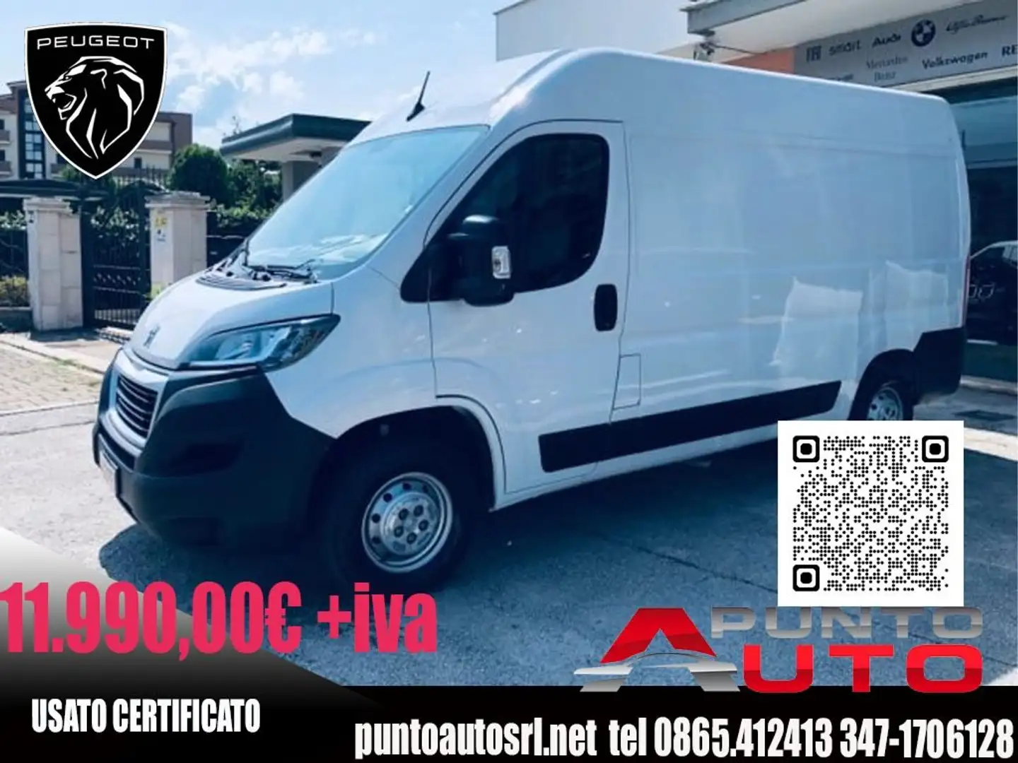 Peugeot Boxer 335 2.2 BlueHDi 140 S&S PC-TM Furgone Bianco - 1
