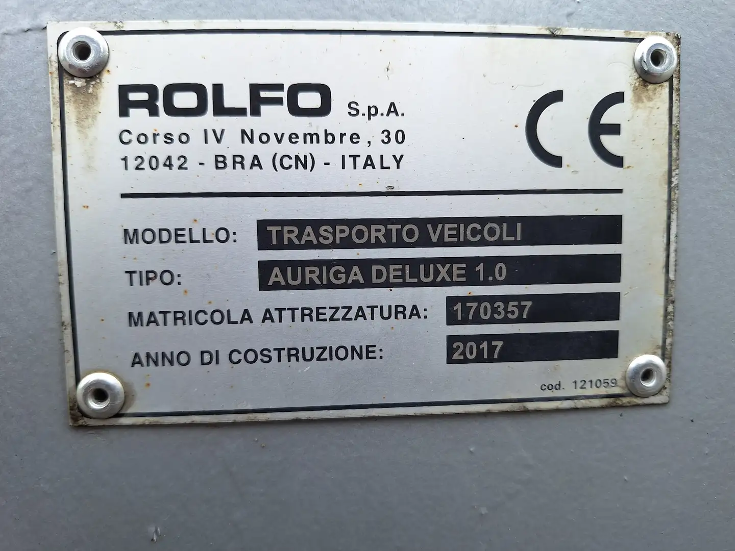 Sonstige Marken Rolfo Auriga Deluxe 121 - Ladelift,Winde,2 Hydraul Silber - 2