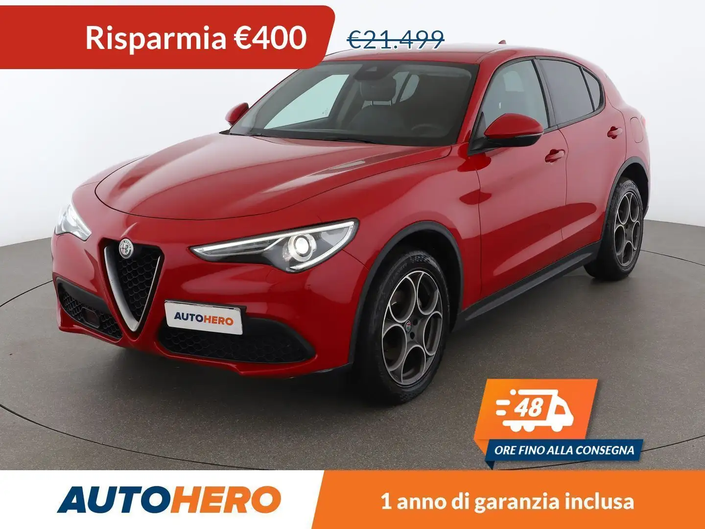 Alfa Romeo Stelvio 2.2 JTDM Business 190 CV AT8 Q4 Rosso - 1