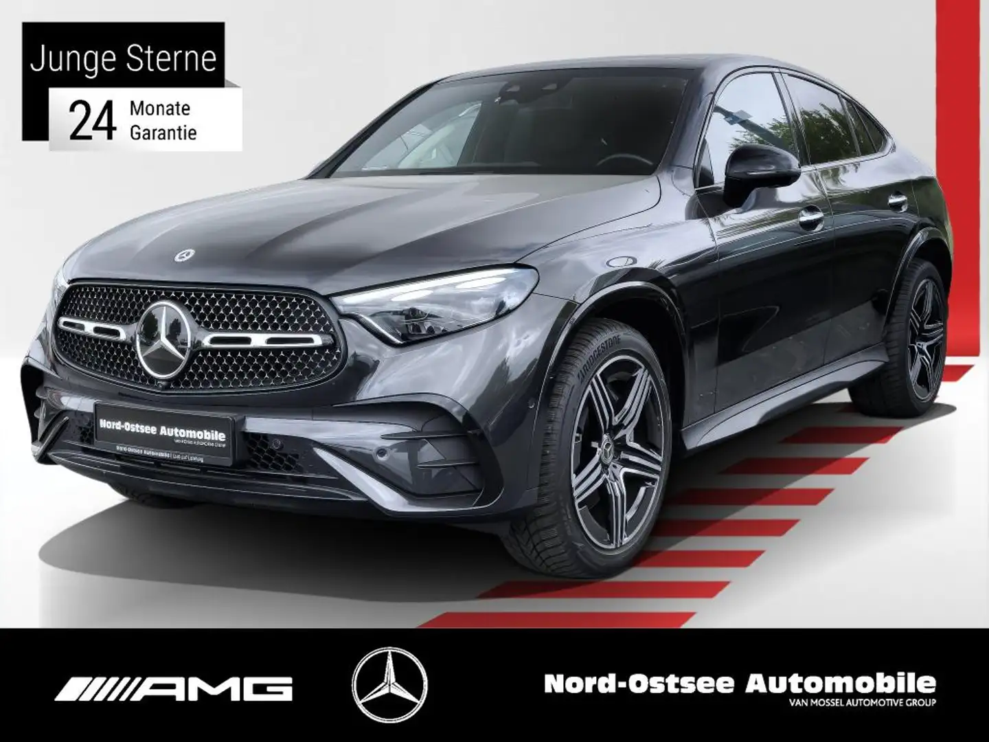 Mercedes-Benz GLC 300 d COUPÉ 4M AMG PREM PANO AHK NIGHT 360° Gris - 1