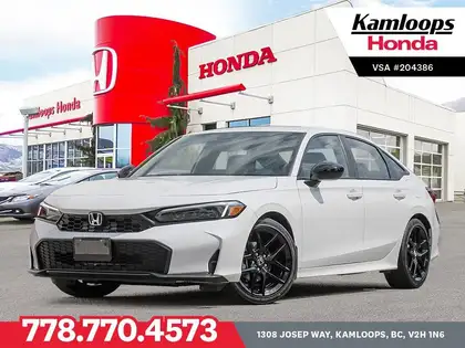 White 2026 Honda Civic Sedan Front-Wheel Drive Automatic