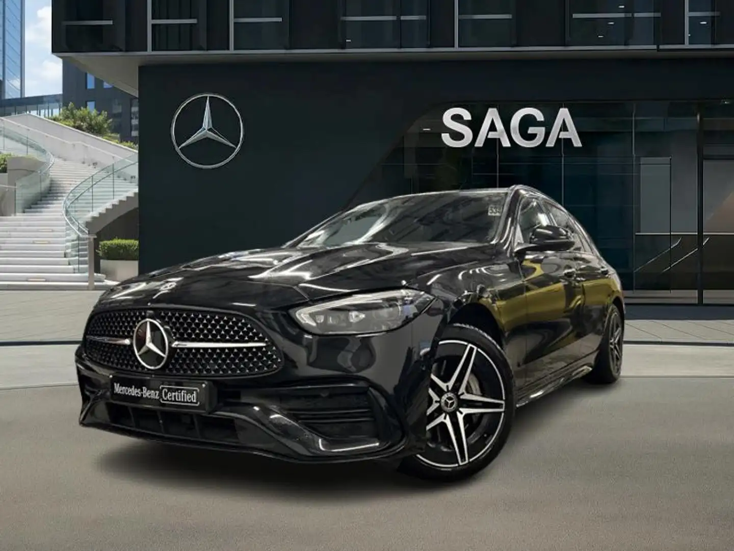 Mercedes-Benz C 300 e break AMG Line Schwarz - 1