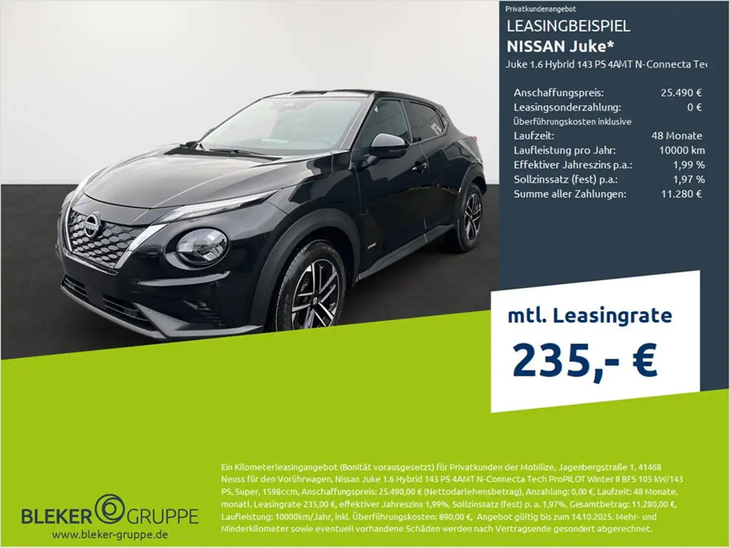 Nissan Juke Juke 1.6 Hybrid 143 PS 4AMT N-Connecta Tech ProPIL Noir - 1