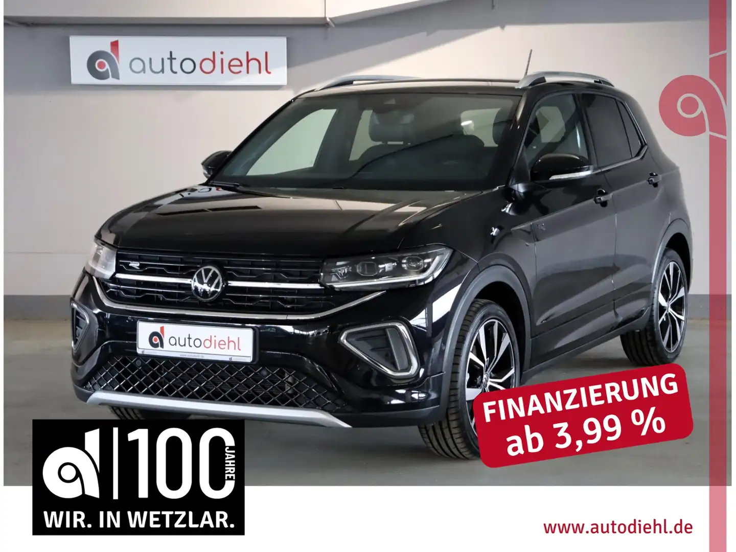 Volkswagen T-Cross 1.5 TSI DSG R-Line *AHK*NAVI Noir - 1