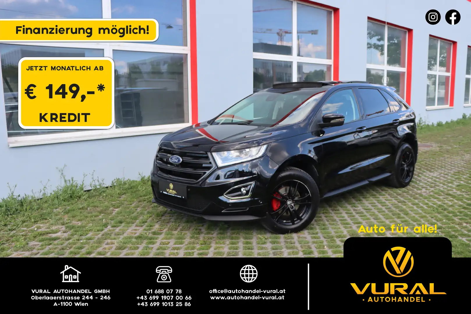 Ford Edge Sport 4x4 | Panorama | R.Kamera | AHK | Schwarz - 1