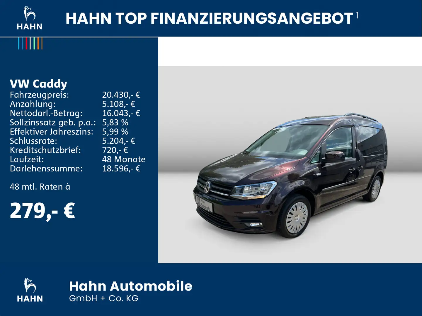 Volkswagen Caddy 1.4TSI Trend Navi Sitzh Climatr PDC Tempo Violett - 2