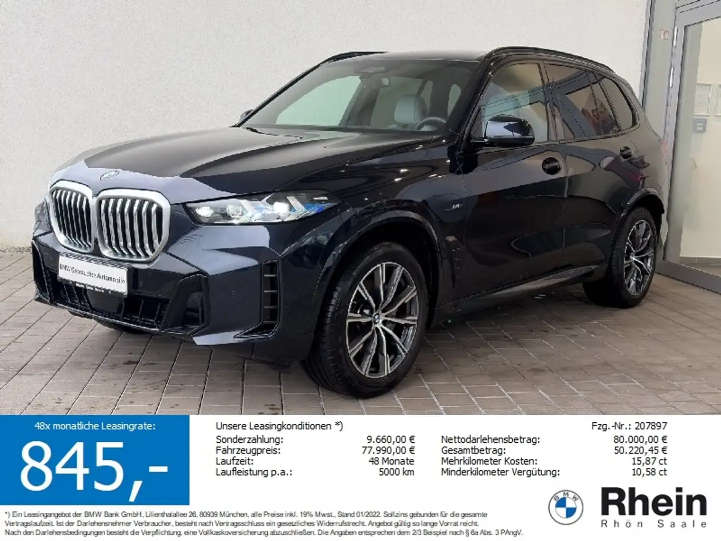 BMW X5 xDrive30d M Sportpaket H/K.AHK.Gestik.SH vuh. Schwarz - 1