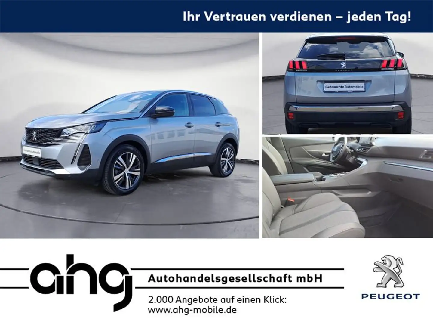 Peugeot 3008 PureTech 130 Allure Pack Bluetooth PDC Klim Grijs - 1