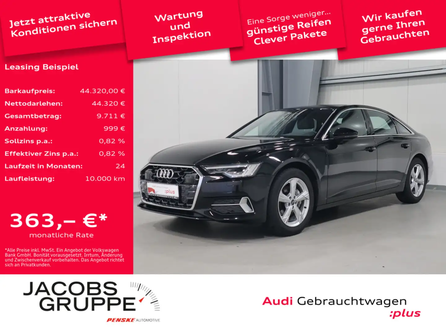 Audi A6 Limo 40 TDI advanced*Navi*Matrix*R-Kamera * Schwarz - 1