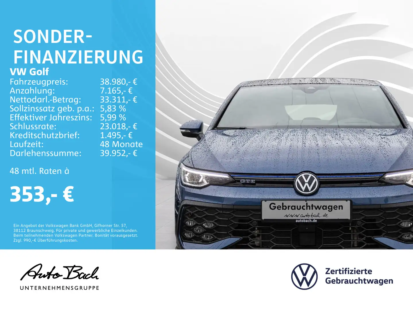 Volkswagen Golf GTE VIII GTE 1.5 eHybrid DSG Navi LED Digital C Albastru - 2