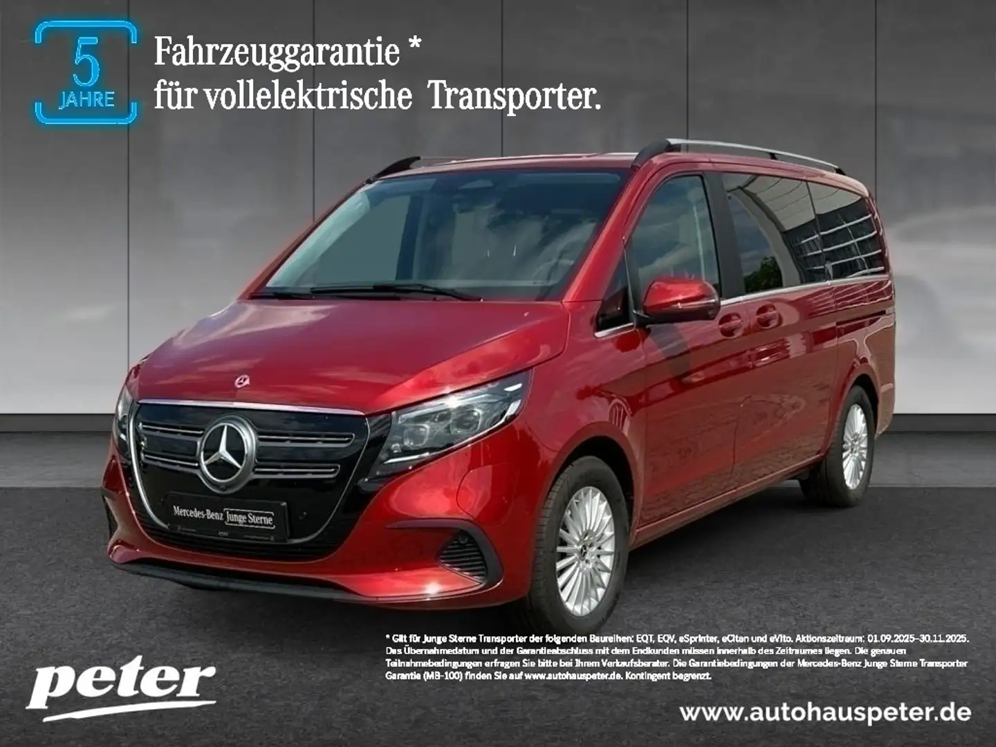 Mercedes-Benz EQV 300 AVANTGARDE MBUX+LED+DISTR Rood - 1