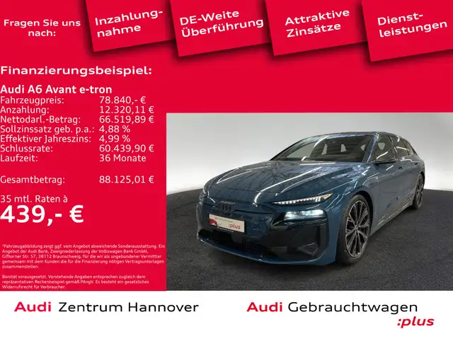Audi A6 e-tron quattro edition one blue Pano Head-Up