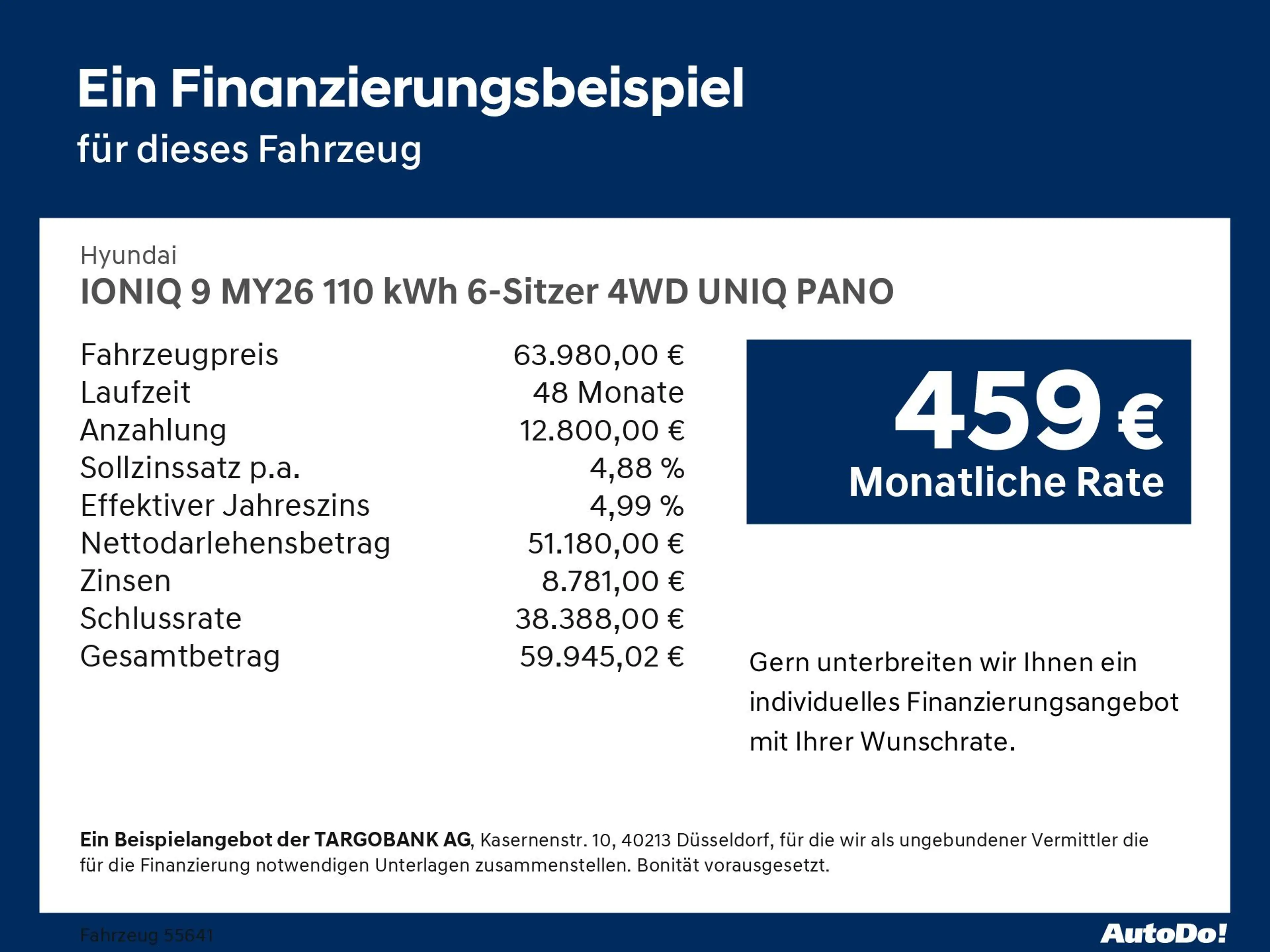 Hyundai IONIQ 9 MY26 110 kWh 6-Sitzer 4WD UNIQ PANO Navi — photo 3