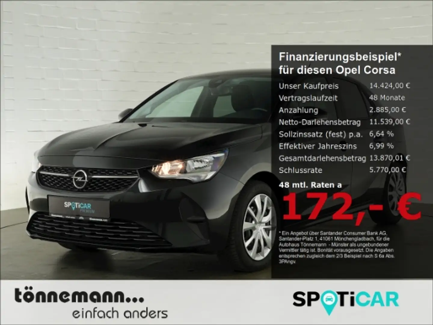 Opel Corsa F EDITION+NAVI+RÜCKFAHRKAMERA+SITZ-/LENKRADhEIZUNG Schwarz - 1
