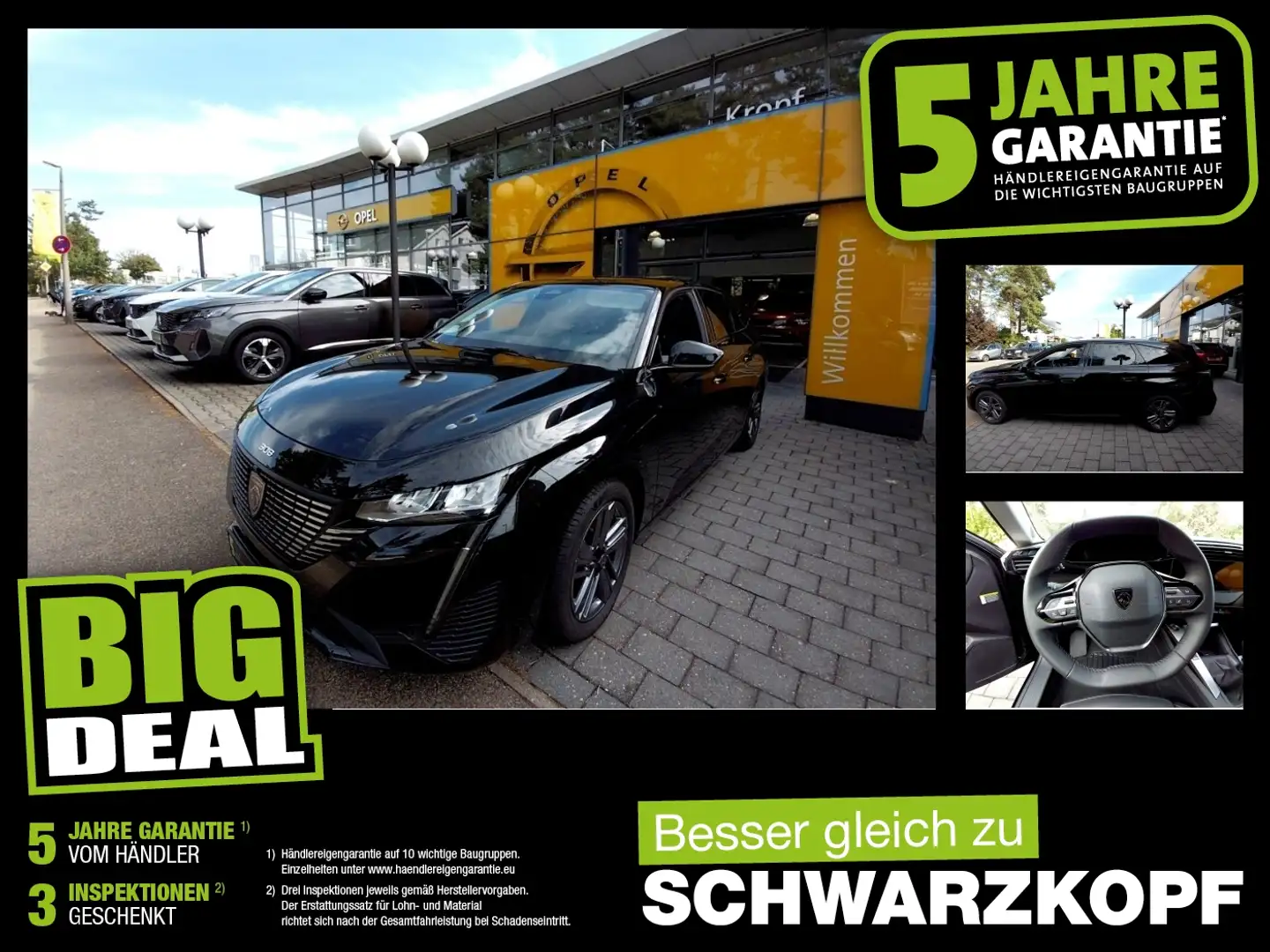 Peugeot 308 1.2 PureTech 130 SW Allure ACC+LED+Navi+SHZ Schwarz - 1
