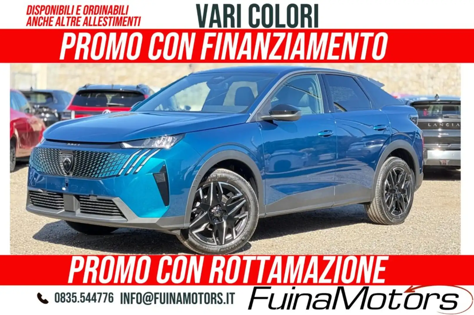 Peugeot 3008 Hybrid 145 e-DCS6 Allure PACK NAVIGATORE NUOVO Blu/Azzurro - 1