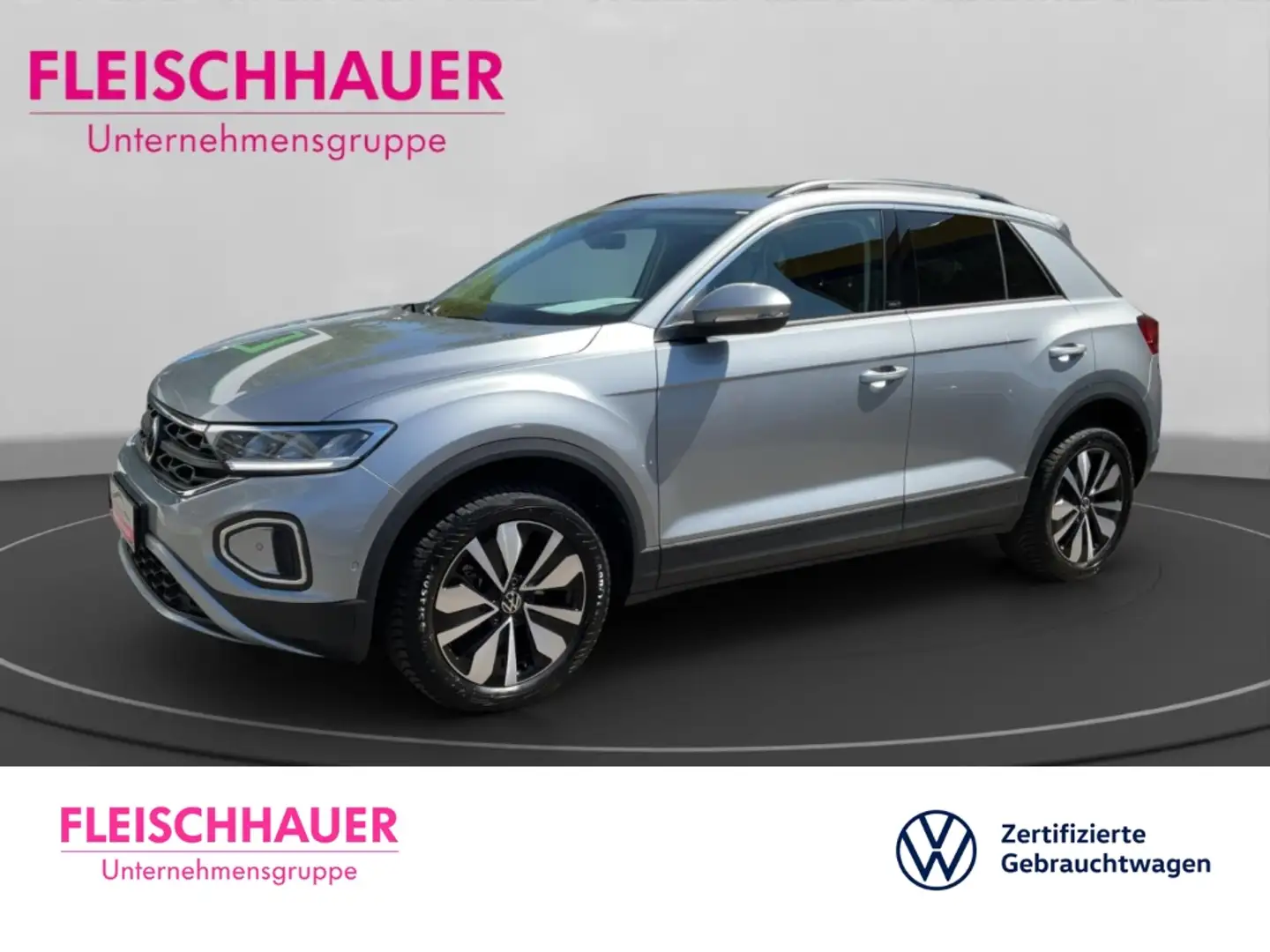 Volkswagen T-Roc 2.0 TDI AHK Navi Digitales Cockpit LED Apple CarPl Silber - 1