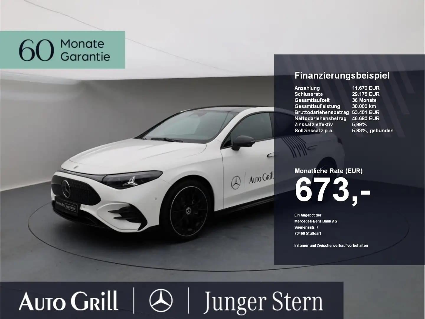 Mercedes-Benz CLA 250 + EQ AMG Night Pano MBeam Free 12/25 Weiß - 1