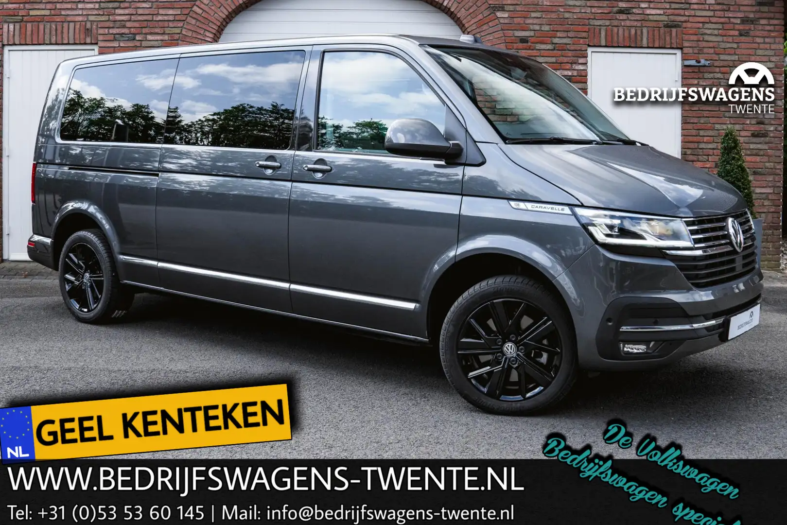 Volkswagen T6.1 Caravelle 2.0 TDI 204 PK DSG L2H1 A-KLEP DUB/CAB Gris - 1