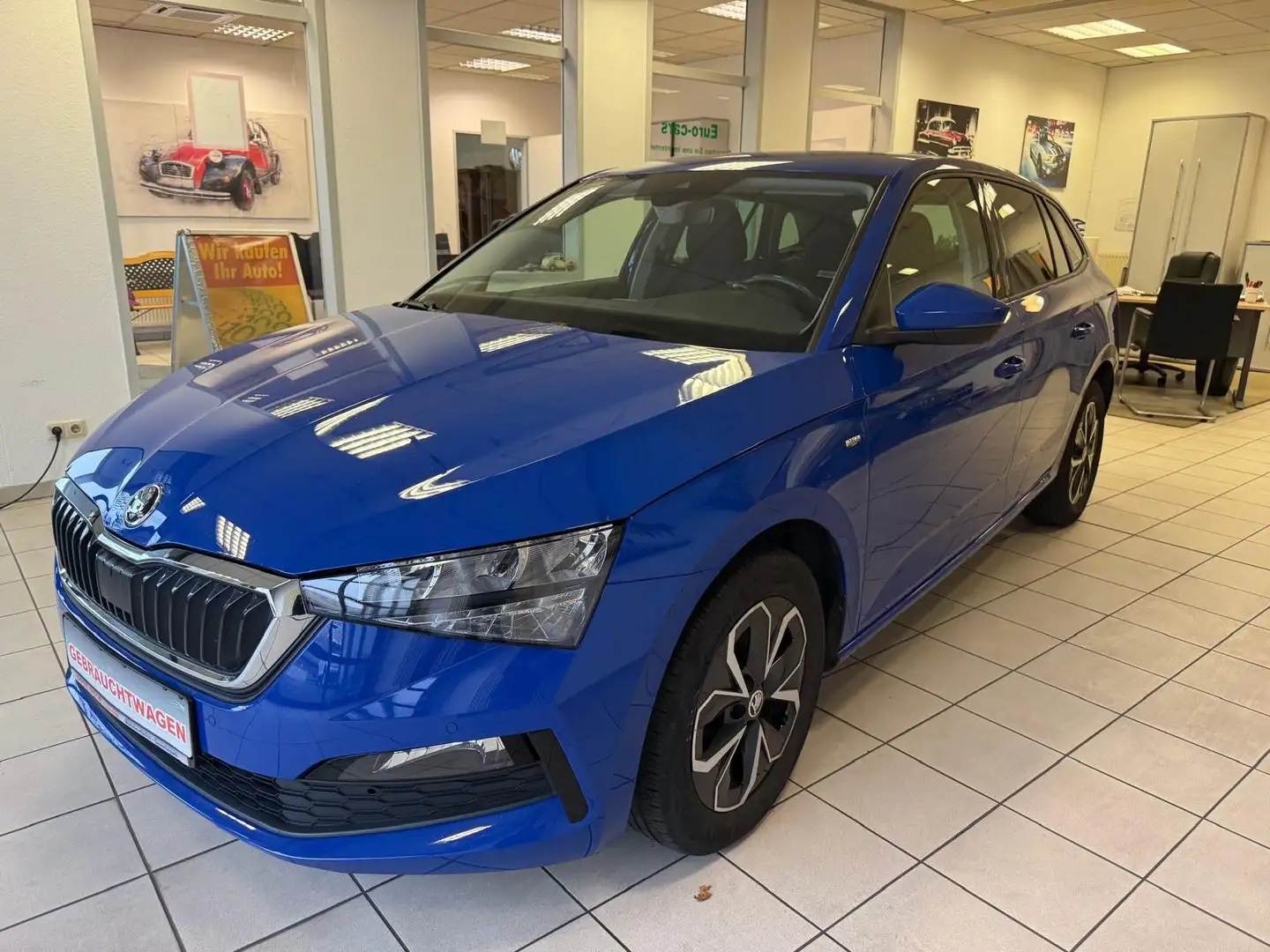 Skoda Scala Drive 125 / 1.HAND/8-FACH-BEREIFT/NAVI/LED Bleu - 1