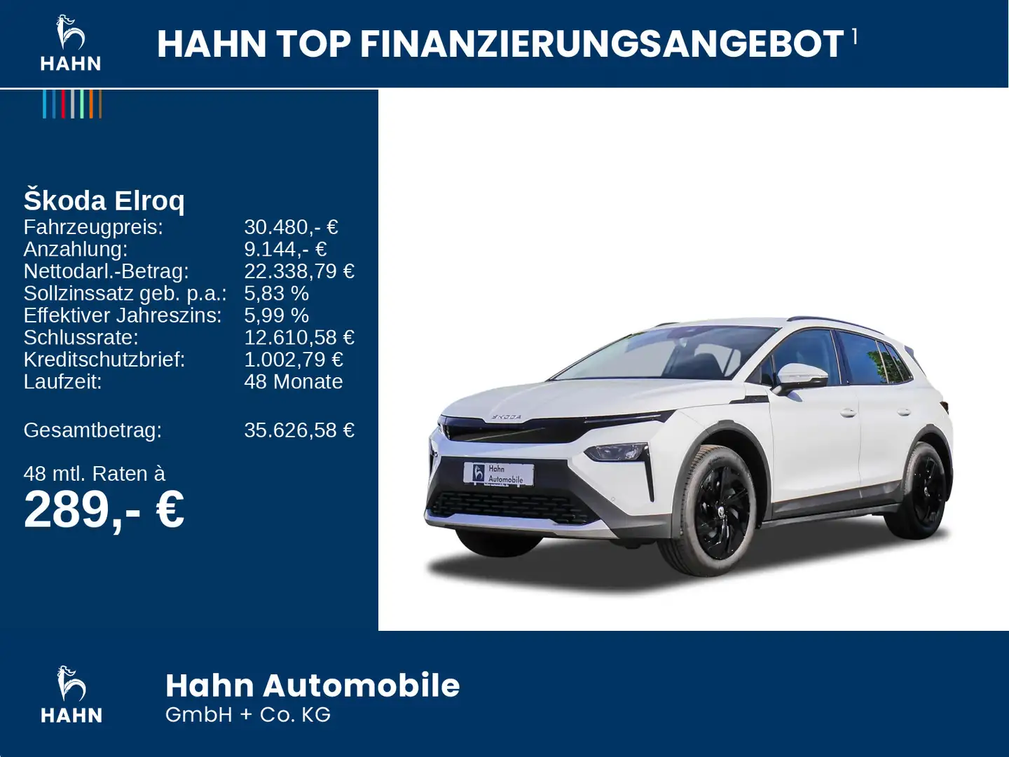 Skoda Elroq 50 170PS DSG SmartLink AHK PDC Weiß - 2