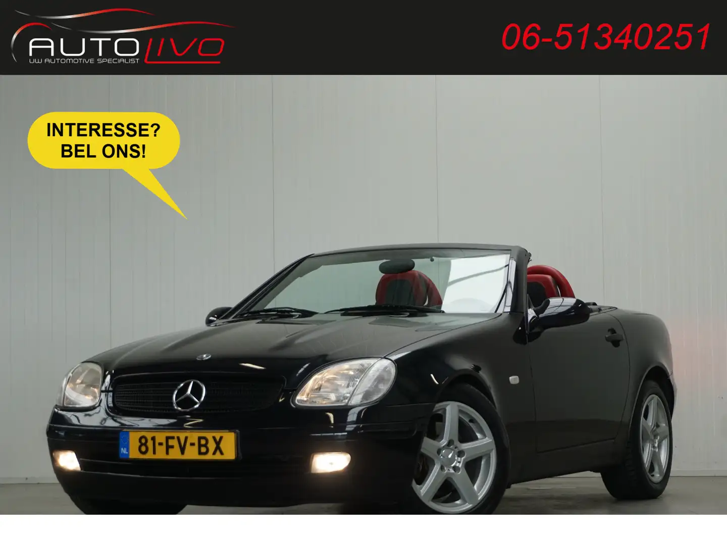 Mercedes-Benz SLK 230 K. NL AUTO! 194 PK! LEER CLIMA CRUISE etc. Negro - 1
