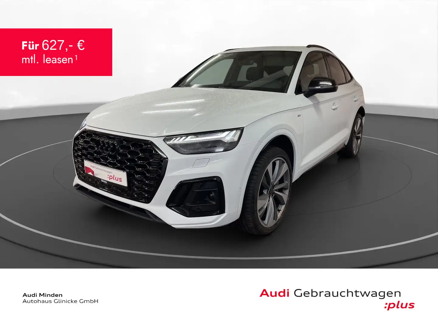 Audi Q5 55 TFSIe qu. S line AHK Pano Matrix Weiß - 1