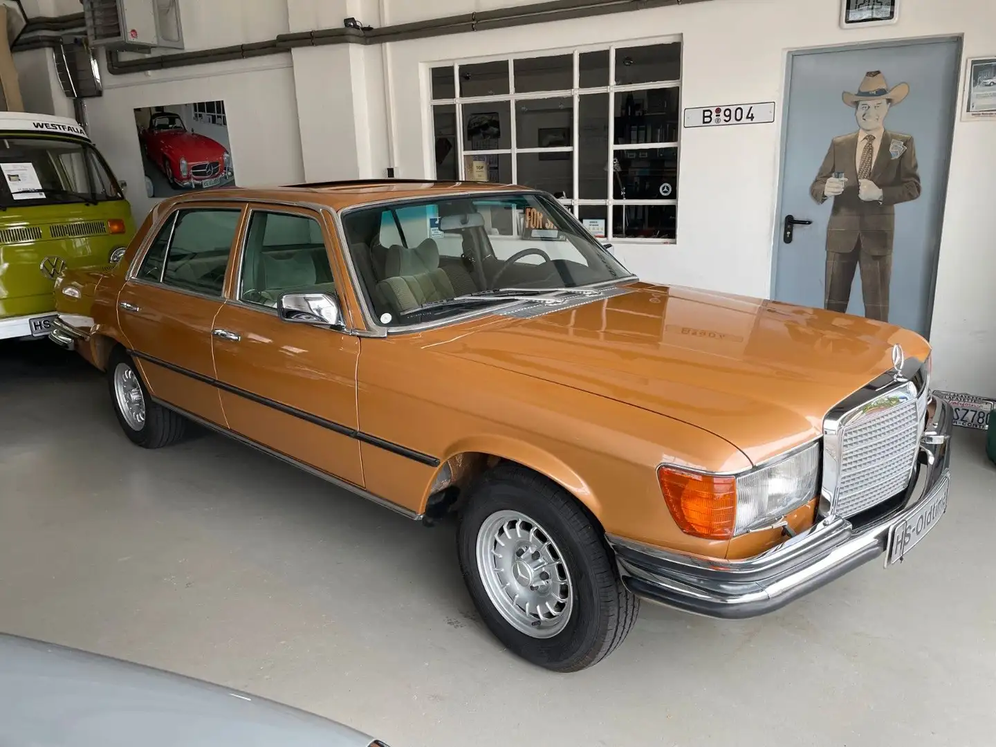 Mercedes-Benz 450 SEL  W116  "KM BELEGT"SCHIEBEDACH u. KLIMAANLAGE" Altın - 2