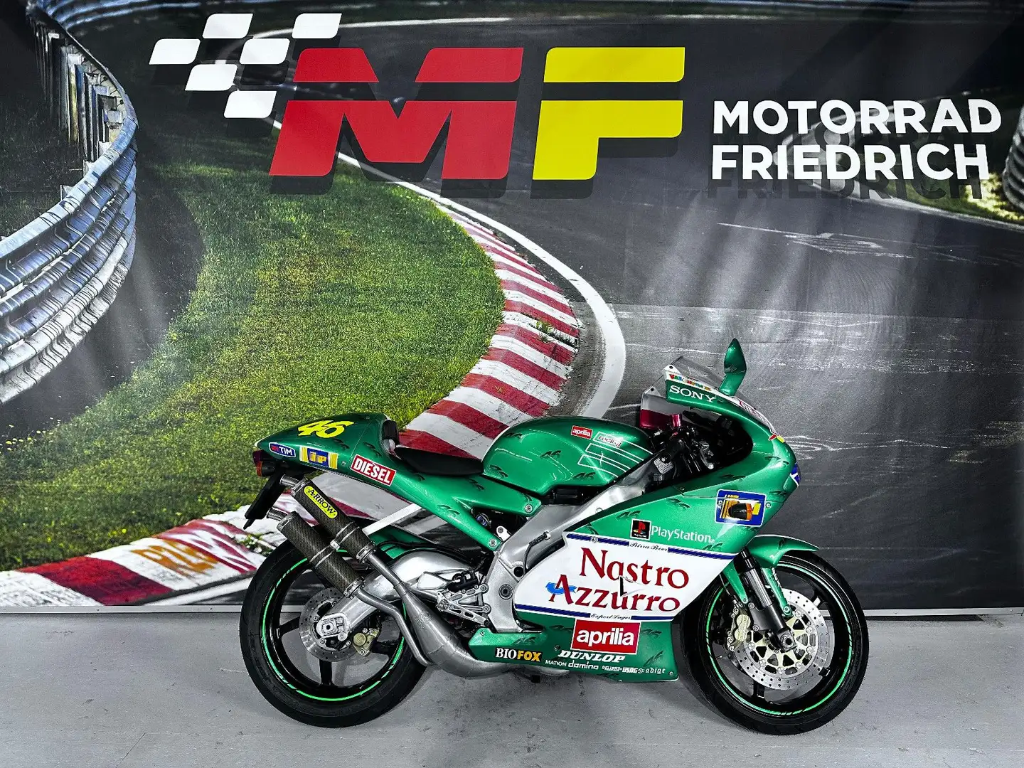 Aprilia RS 250 VALENTINO ROSSI IMOLA 1999 TRICOLORE Verde - 1