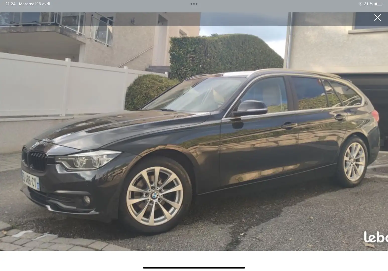 BMW 318 Touring 318d 150 ch Lounge Plus A Noir - 2