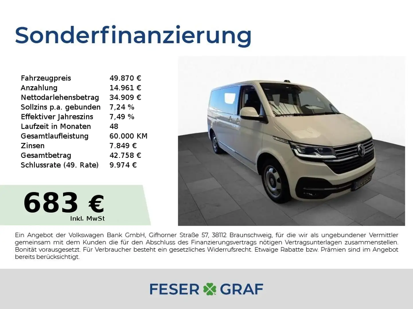 Volkswagen T6.1 Multivan 6.1 Comfortline 2.0l 150 kW Weiß - 1