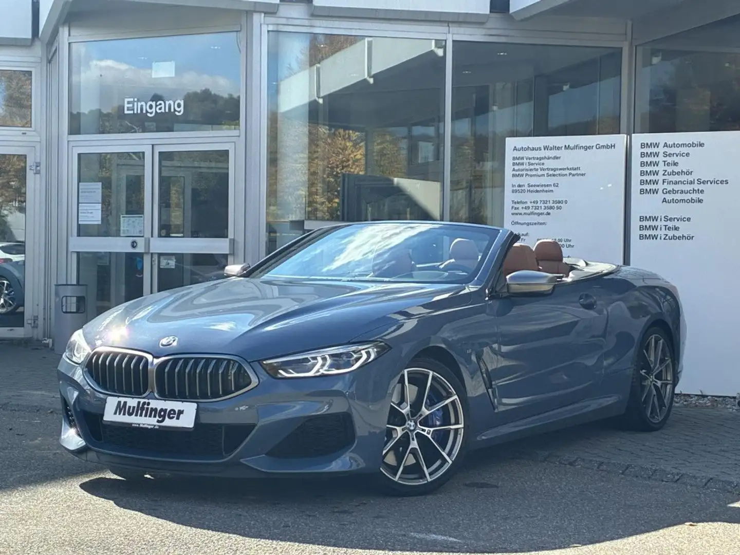 BMW M850 i xDr.Cabrio Sitzhbel.Intel-Aktiv H/K Leder Bleu - 2