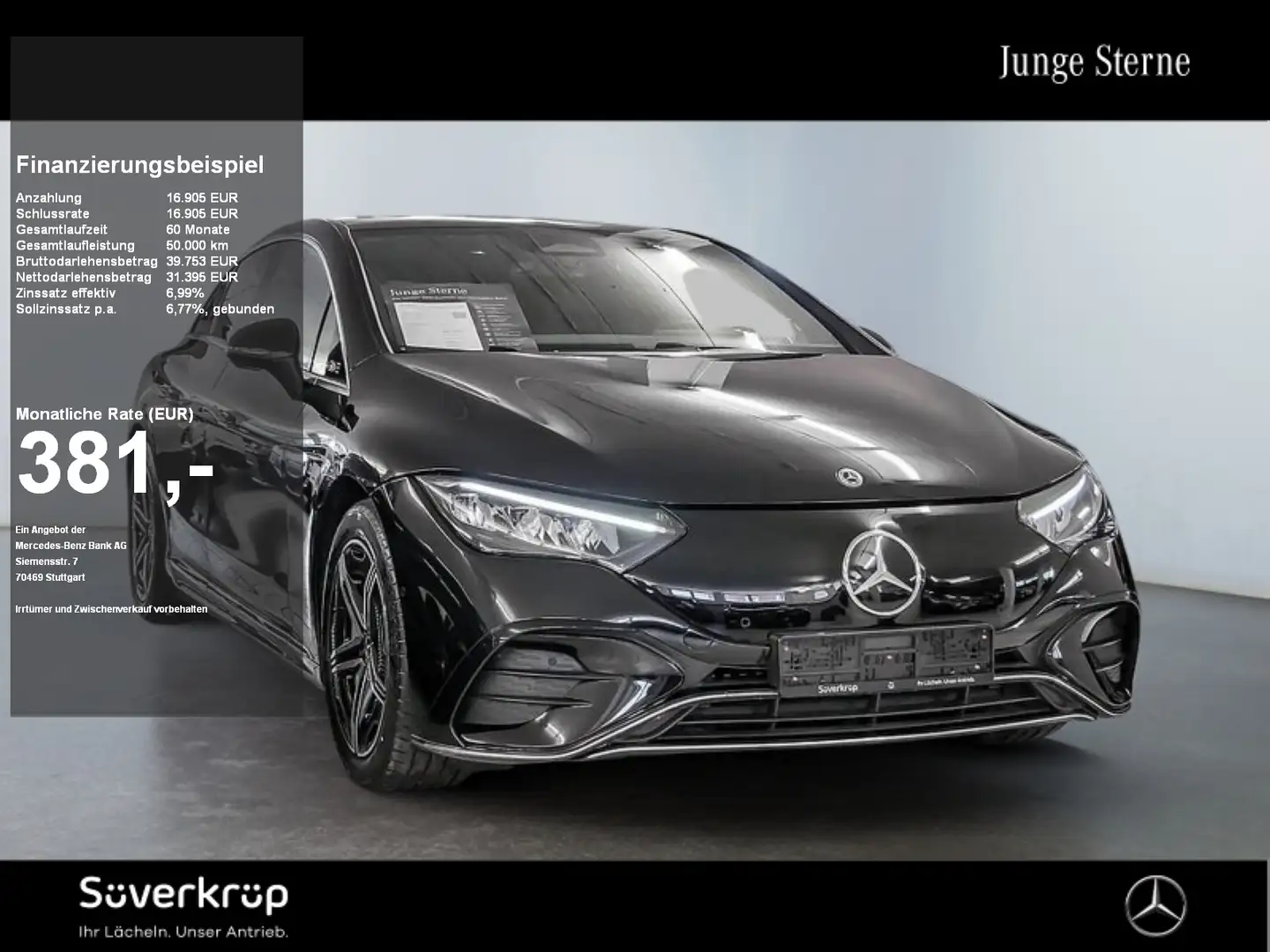 Mercedes-Benz EQE 300 , AMG SPUR PANO STANDH KAMERA PDC SHZ Schwarz - 1