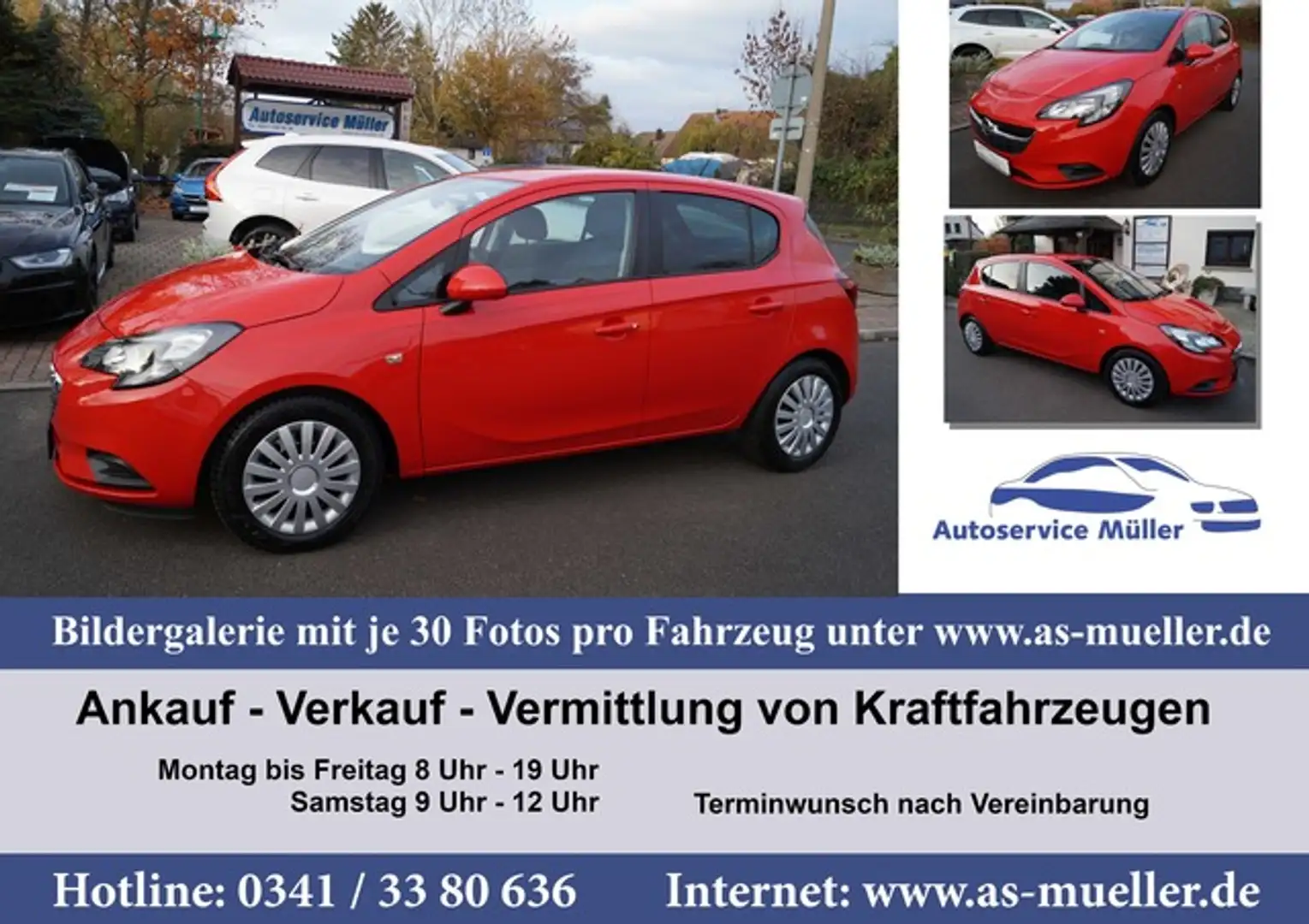 Opel Corsa-e Corsa E 1,4i 66kw Klima-PDC-Sitzh.-beh.LR-WR Rouge - 1
