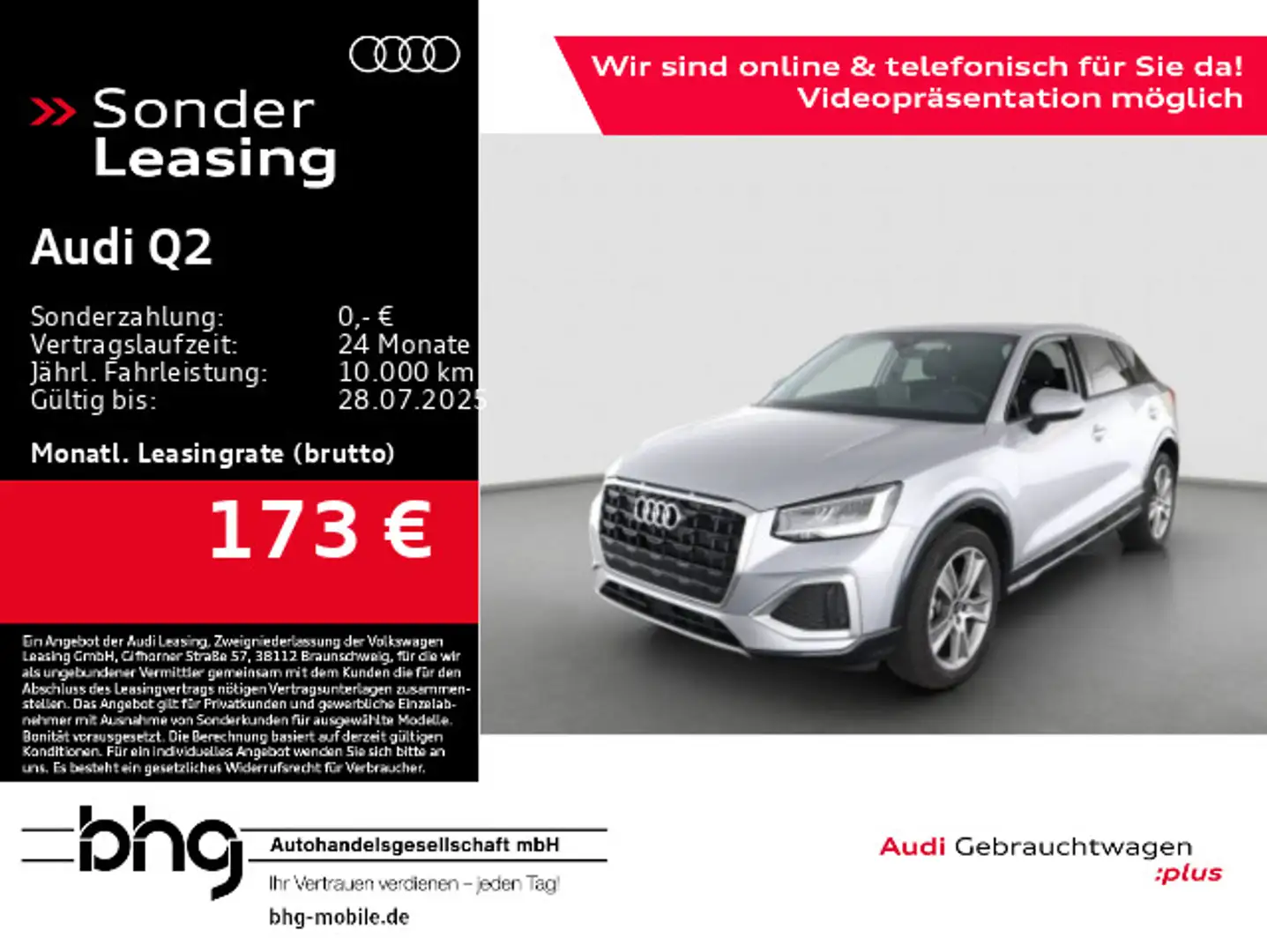 Audi Q2 30 TFSI advanced Silber - 1