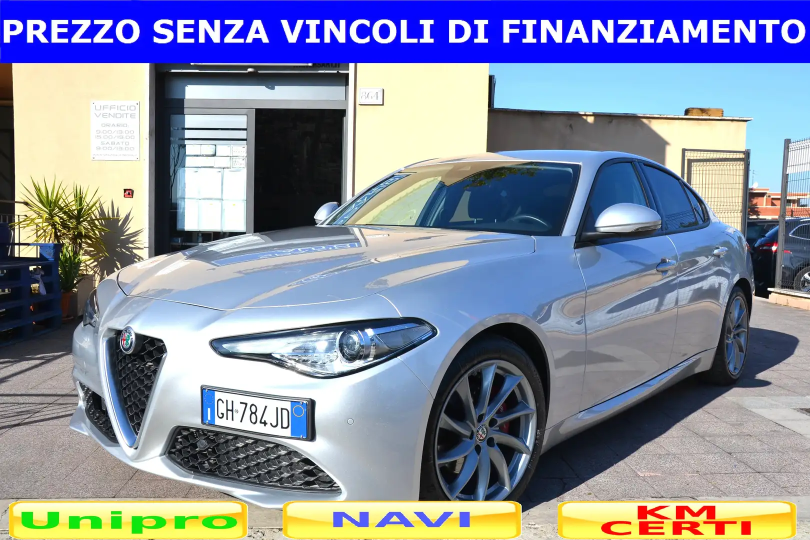 Alfa Romeo Giulia 2.2 160CV AT8 ROSSO EDIZIONE *PAD.F1-NAV-LED-TELEC Stříbrná - 1