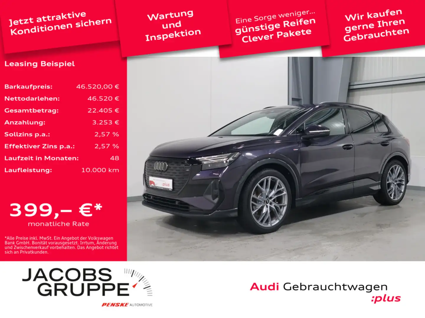 Audi Q4 e-tron 35 S-Line SONOS*Matrix*AHK * Violett - 1