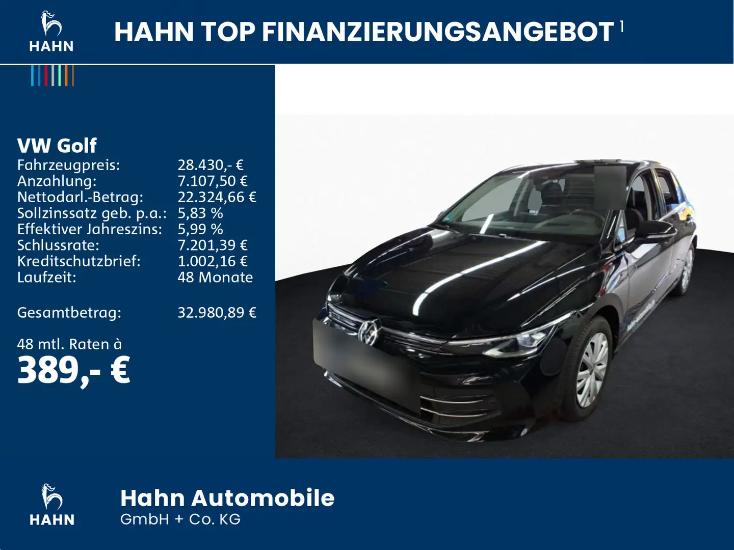 Volkswagen Golf VIII 1.5eTSI DSG Style LED Navi HUD ACC APP Schwarz - 2