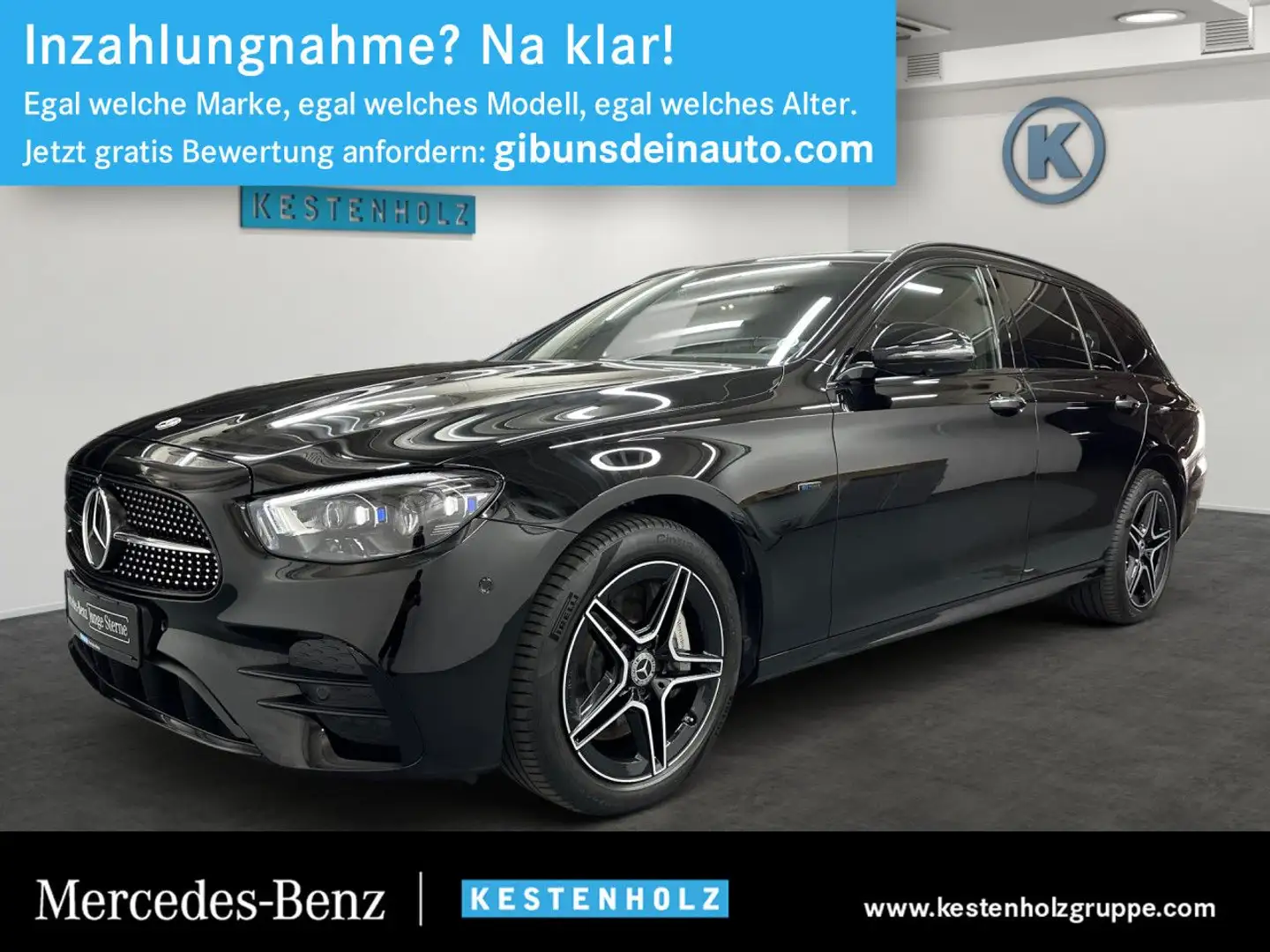 Mercedes-Benz E 300 e T-Modell LEDER+AMG+AHK+360°+BURMES+PANO Noir - 1