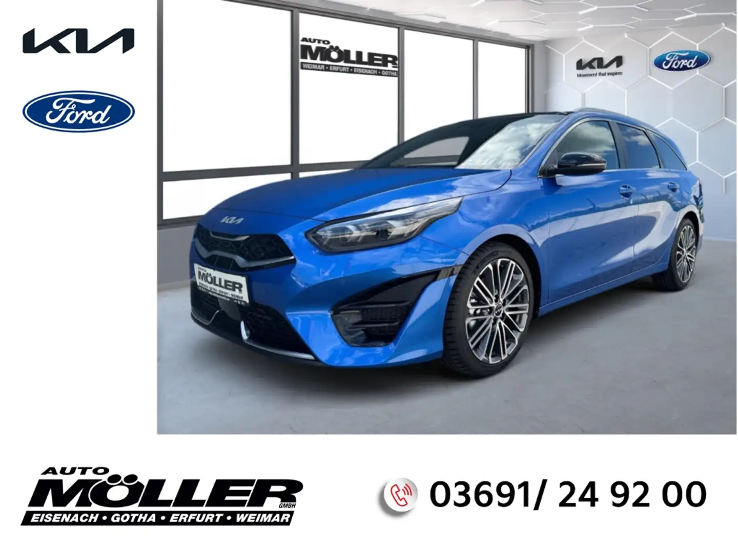 Kia Ceed SW / cee'd SW 1.5T DCT GT-Line Glasdach Leder JBL Navi LED ACC M Blu/Azzurro - 1