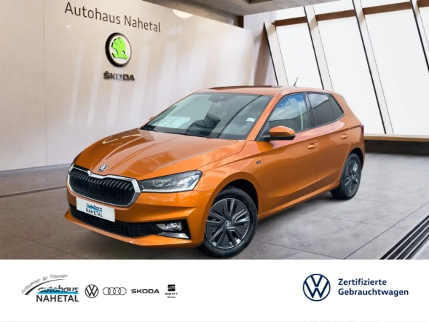 Skoda Fabia Tour 1.0 TSI LED 16'' PDC RÜFA CLIMATRONIC SHZ Oranje - 1