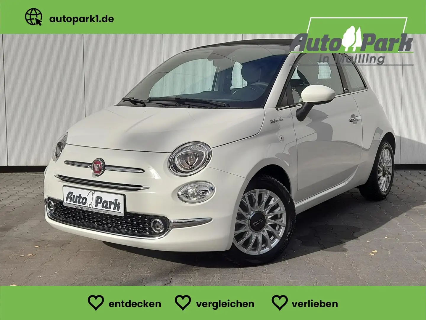 Fiat 500C 500 Cabrio Dolcevita Hybrid NAVI/APP~PDC~DAB~ALU Alb - 1