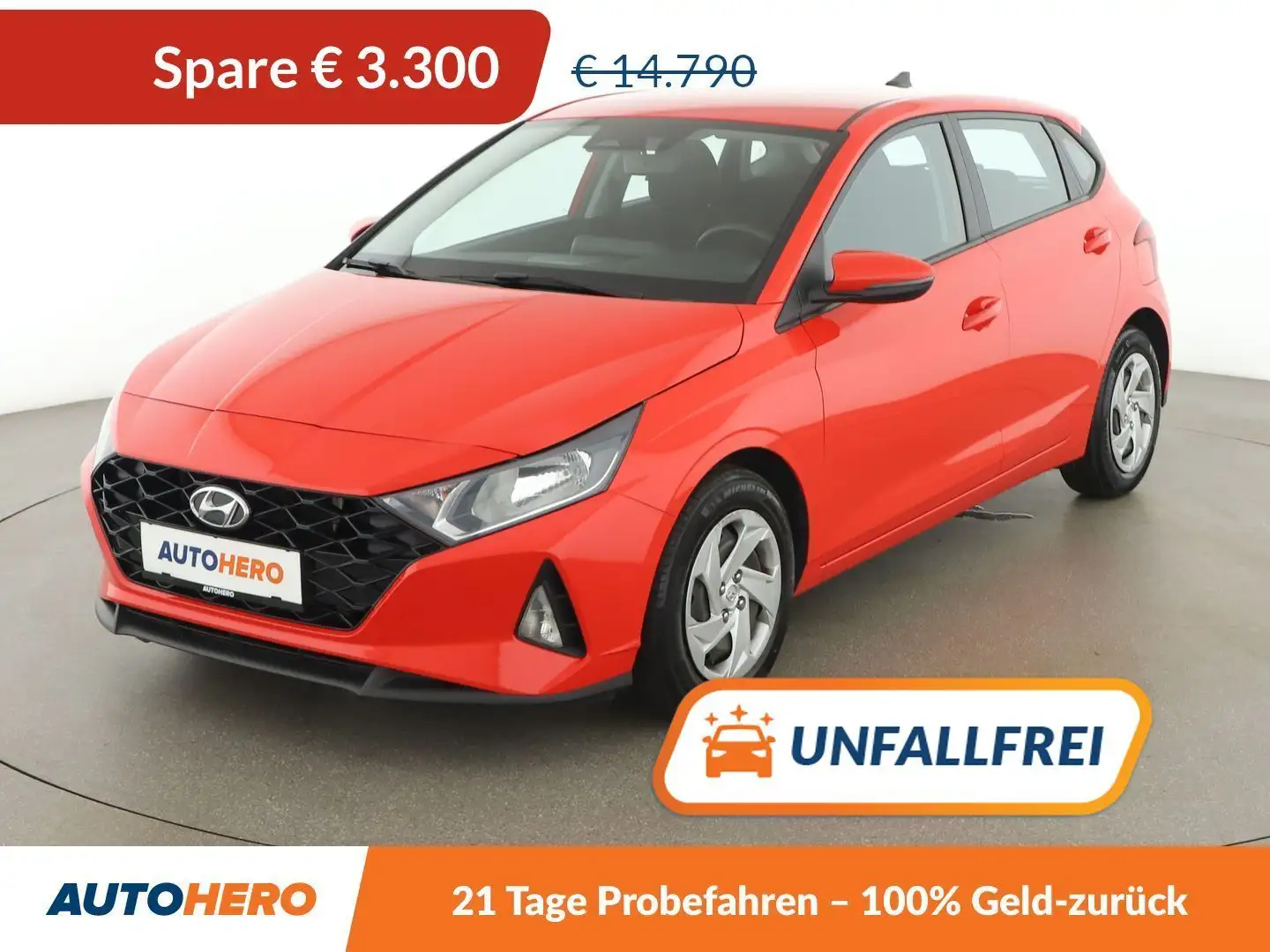 Hyundai i20 1.0 TGDI i Line Plus *CAM*SPUR*KLIMA*CARPLAY&AUTO* Rot - 1