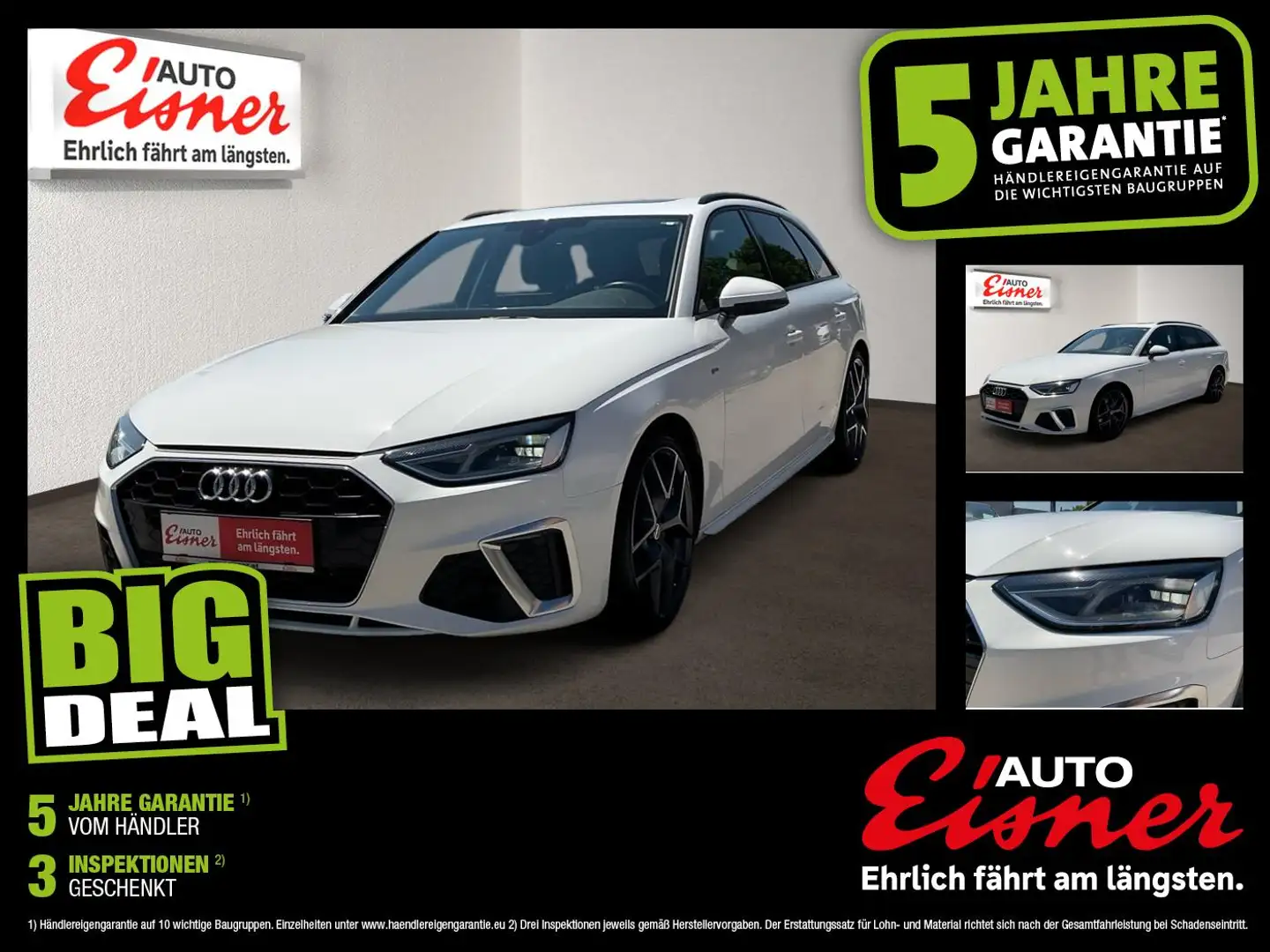 Audi A4 Avant 35 2.0 TDI S-Line ACC AUT Akustikglas Weiß - 1