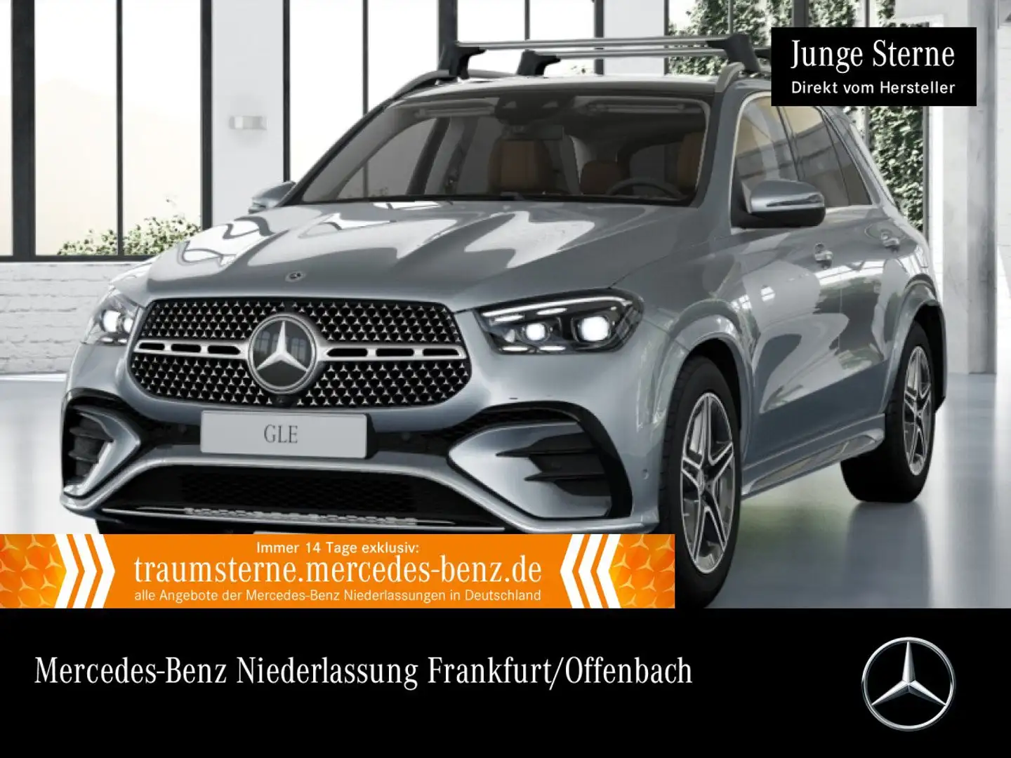 Mercedes-Benz GLE 350 de 4M AMG+PANO+360+AHK+MULTIBEAM+FAHRASS Silber - 1