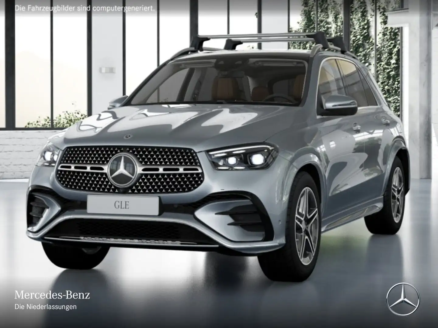 Mercedes-Benz GLE 350 de 4M AMG+PANO+360+AHK+MULTIBEAM+FAHRASS Silber - 2