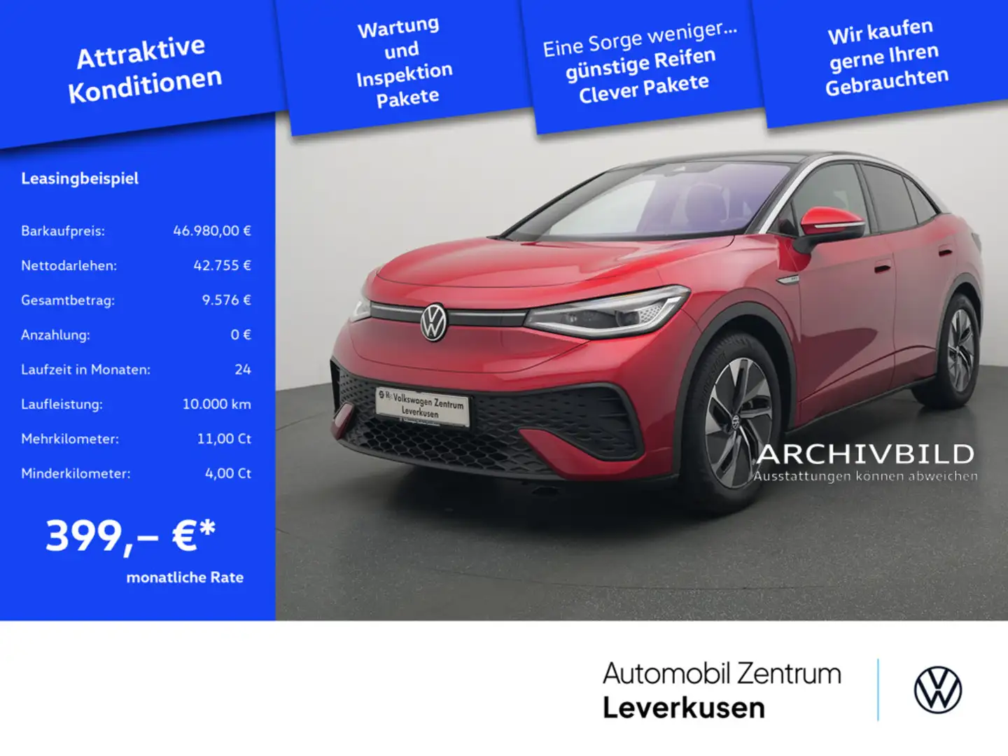 Volkswagen ID.5 Pro ACC MATRIX AHK PANO H/K SHZ Rot - 1